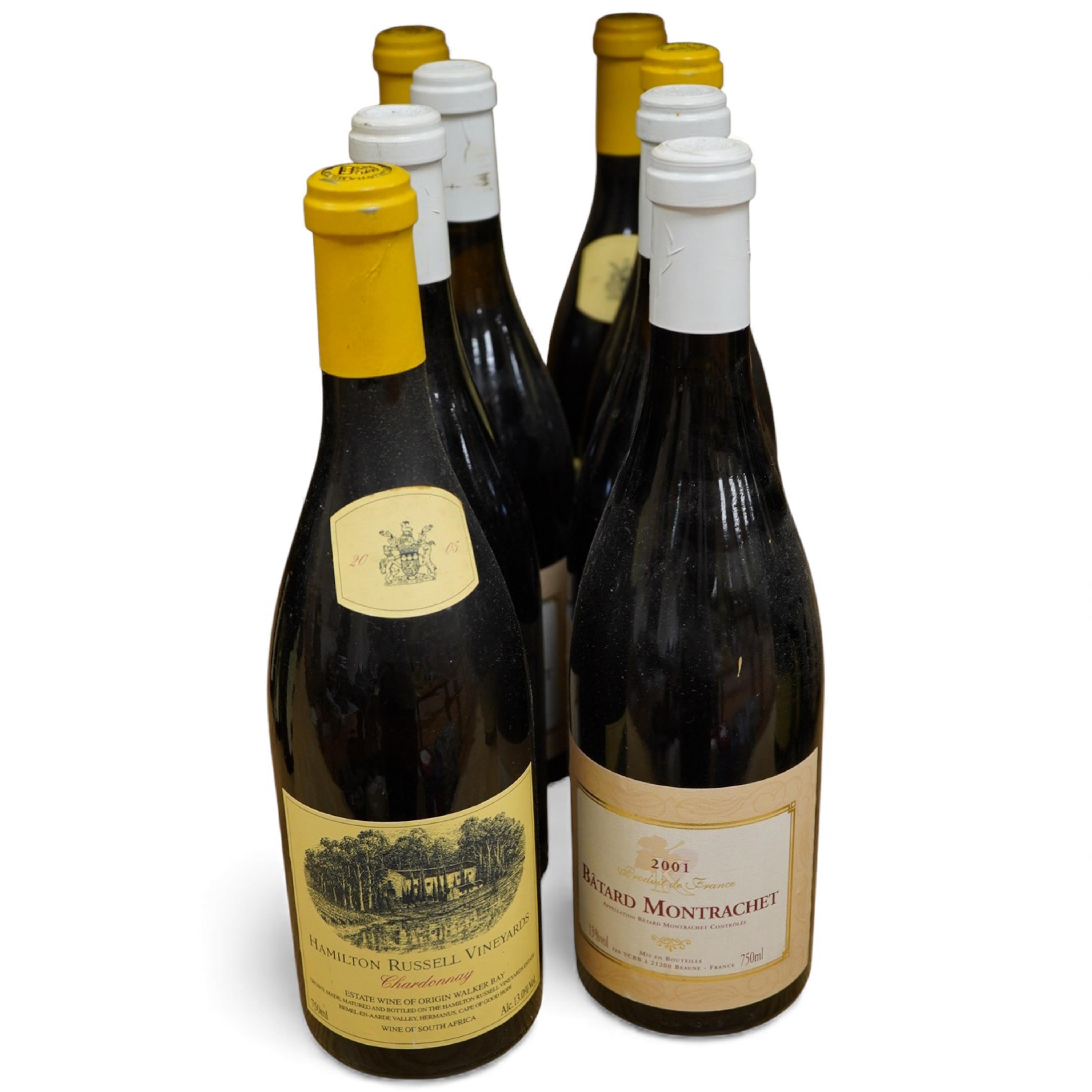 Bâtard Montrachet, 2001, four bottles, and Hamilton Russell Vineyards Chardonnay, 2005, four bottles (8)